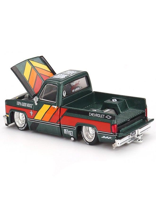 MINI GT Pickup Truck Kaido Works V3 Dark Green Metallic with Graphics (Designed by Jun Imai) Kaido House Special 1/64 Diecast Model Car KHMG226 - Image 3